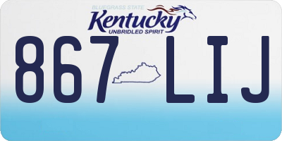 KY license plate 867LIJ