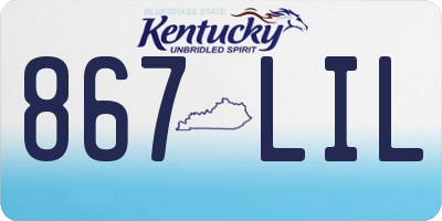 KY license plate 867LIL
