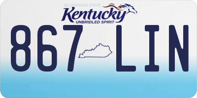 KY license plate 867LIN