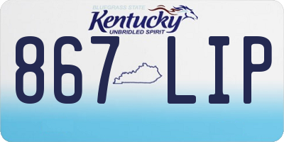 KY license plate 867LIP