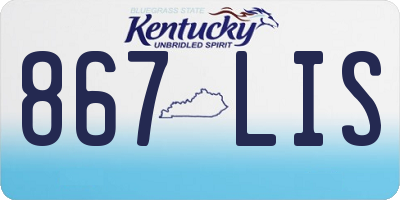 KY license plate 867LIS