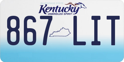 KY license plate 867LIT