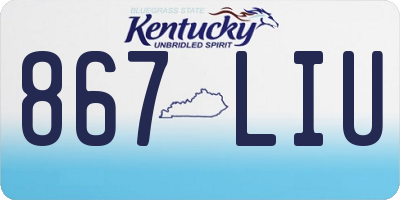 KY license plate 867LIU