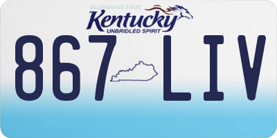 KY license plate 867LIV