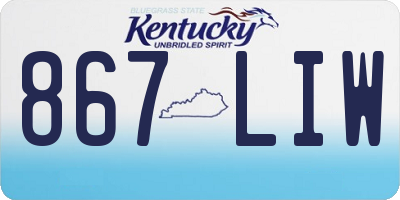 KY license plate 867LIW