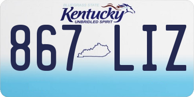 KY license plate 867LIZ