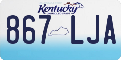KY license plate 867LJA