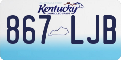KY license plate 867LJB