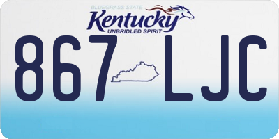 KY license plate 867LJC