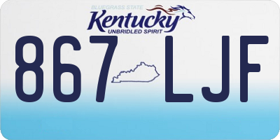 KY license plate 867LJF