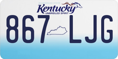 KY license plate 867LJG