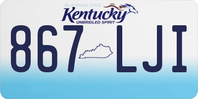 KY license plate 867LJI