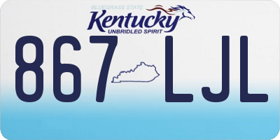 KY license plate 867LJL