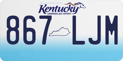 KY license plate 867LJM