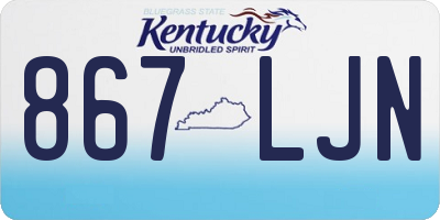 KY license plate 867LJN
