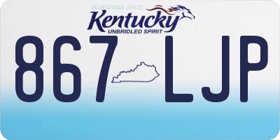KY license plate 867LJP