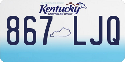 KY license plate 867LJQ
