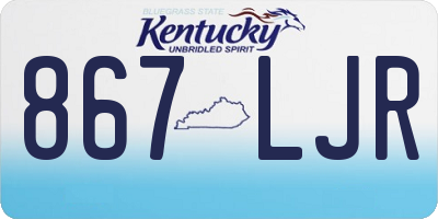 KY license plate 867LJR