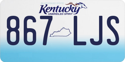 KY license plate 867LJS