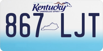 KY license plate 867LJT