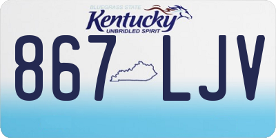 KY license plate 867LJV