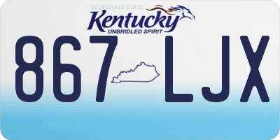 KY license plate 867LJX