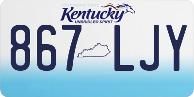 KY license plate 867LJY