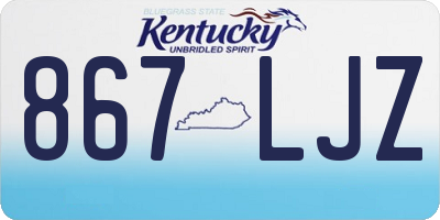 KY license plate 867LJZ