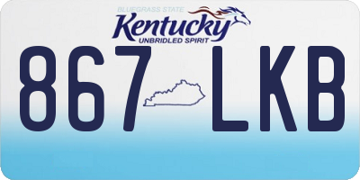 KY license plate 867LKB