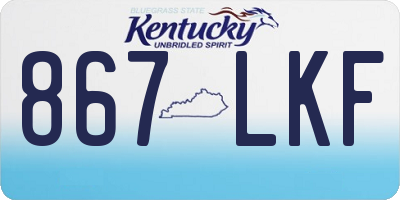 KY license plate 867LKF