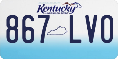 KY license plate 867LVO