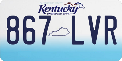 KY license plate 867LVR