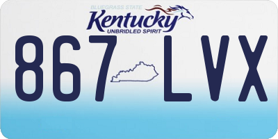 KY license plate 867LVX