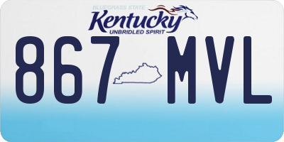 KY license plate 867MVL