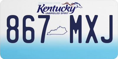 KY license plate 867MXJ