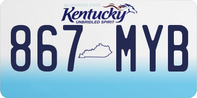 KY license plate 867MYB