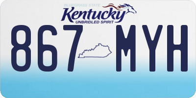 KY license plate 867MYH
