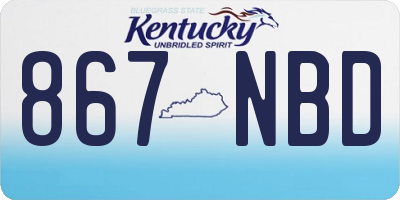 KY license plate 867NBD