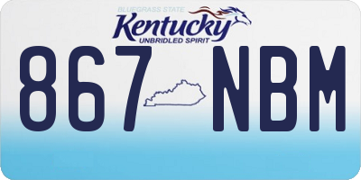 KY license plate 867NBM