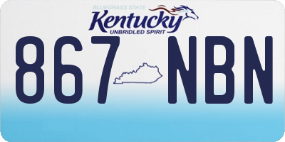 KY license plate 867NBN