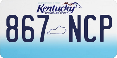 KY license plate 867NCP