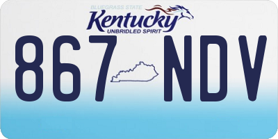 KY license plate 867NDV