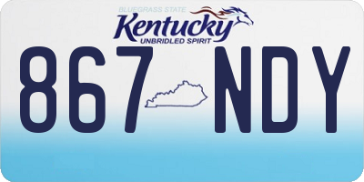 KY license plate 867NDY