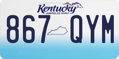 KY license plate 867QYM