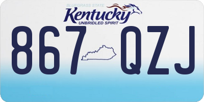 KY license plate 867QZJ