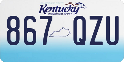 KY license plate 867QZU