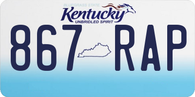 KY license plate 867RAP