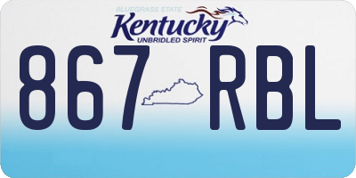KY license plate 867RBL