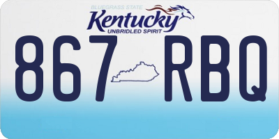 KY license plate 867RBQ