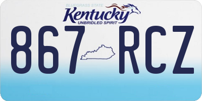 KY license plate 867RCZ
